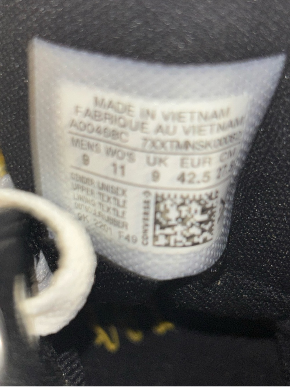 Converse High-Top Canvas Sneakers in Black/Yellow Paint-Splatter - Picture 7 of 7